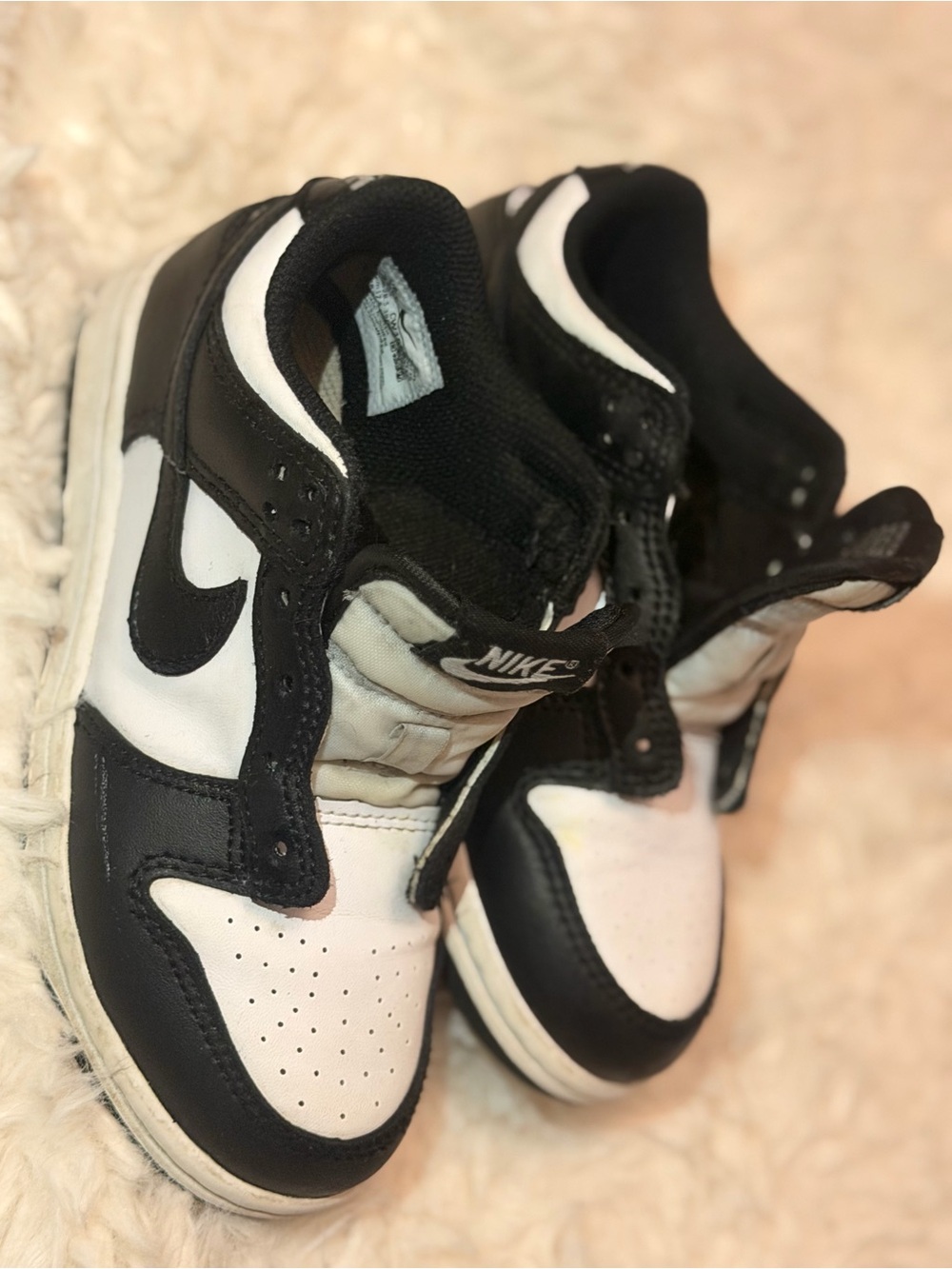 Nike Kids Black and White Low-Top Sneakers